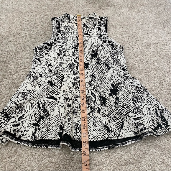 Free people black and white peplum tunic / top - Picture 6 of 7